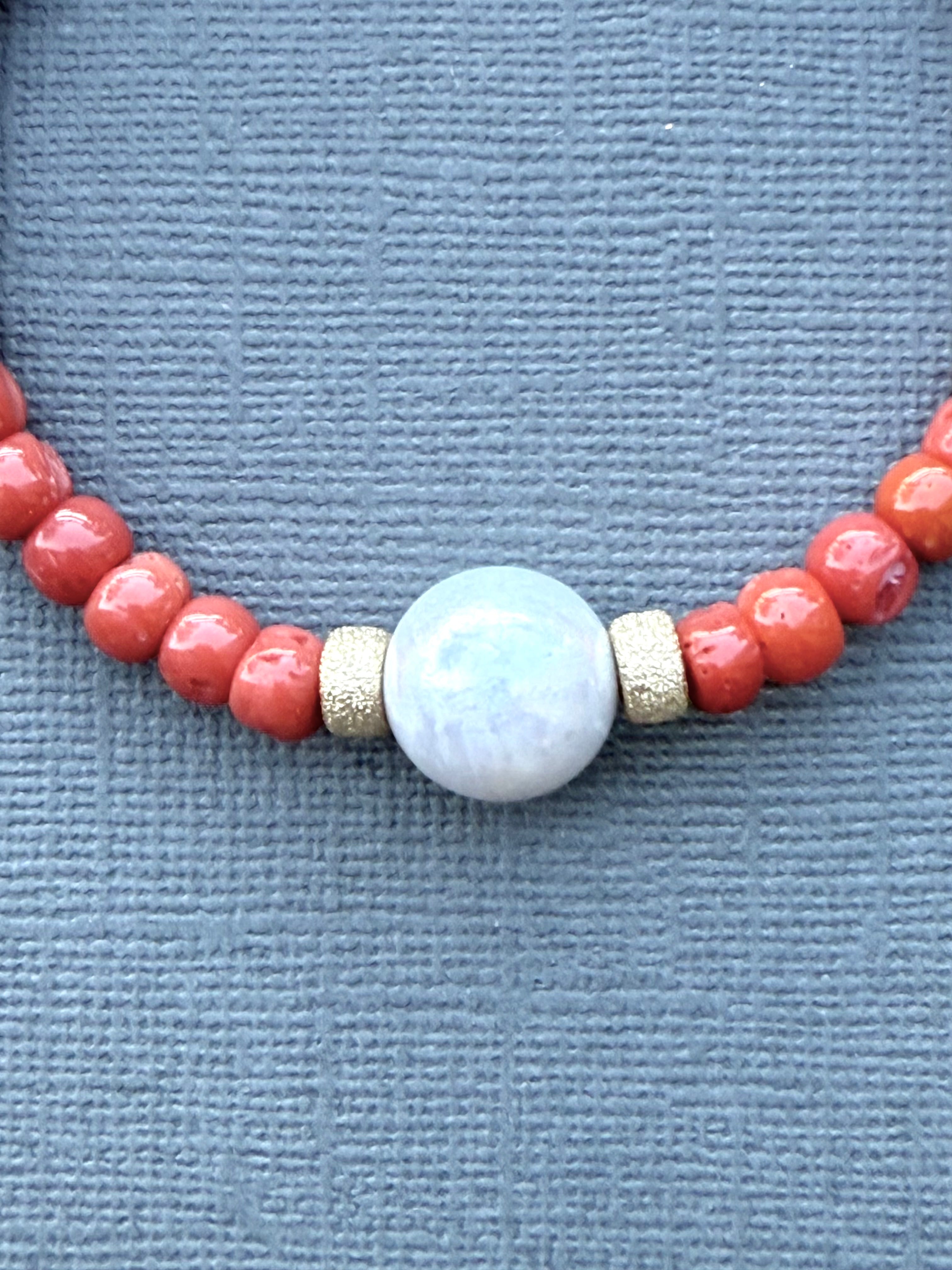 Coral and Akoya Pearl Bracelet