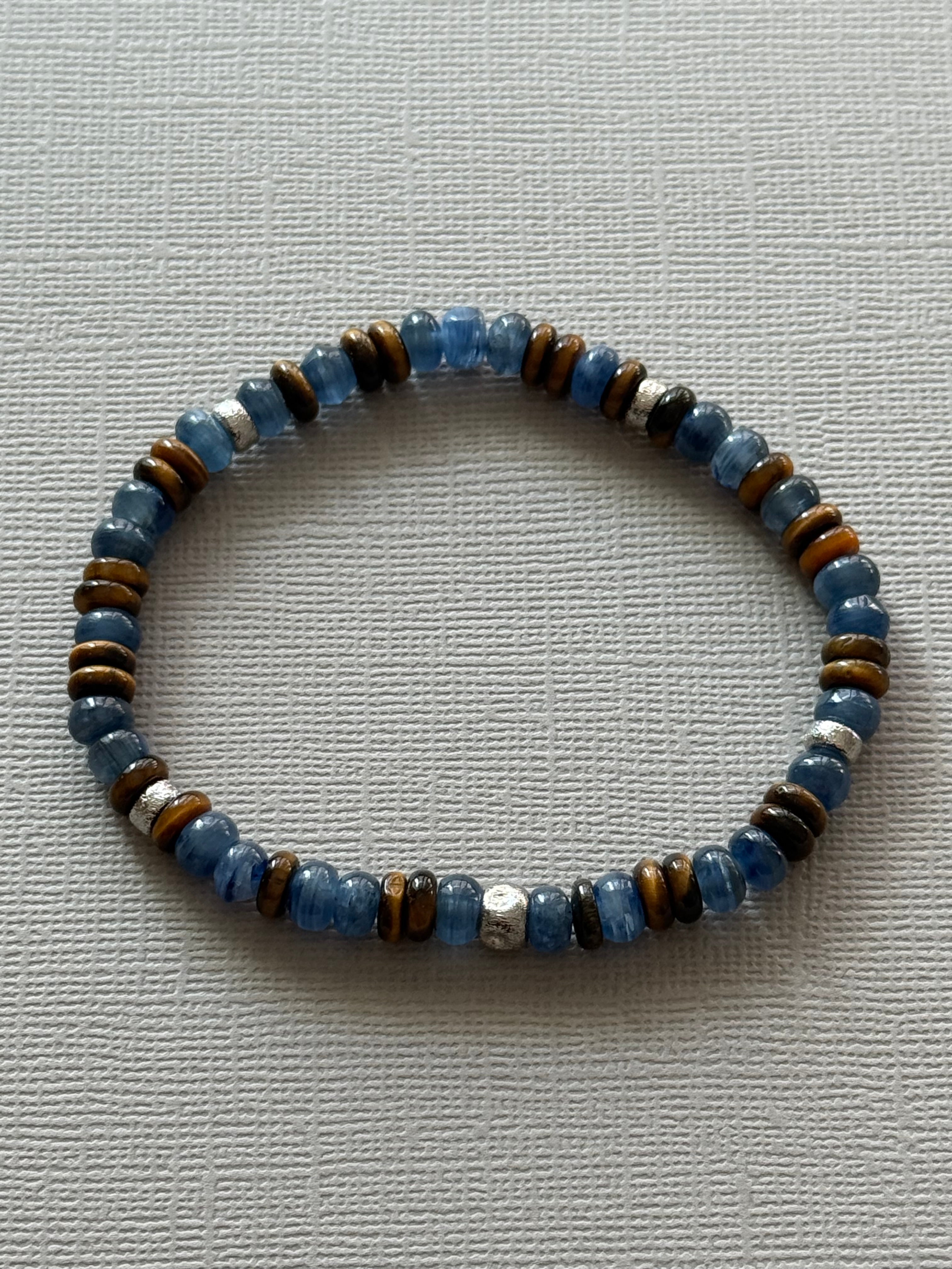 Kyanite and Tiger Eye Bracelet