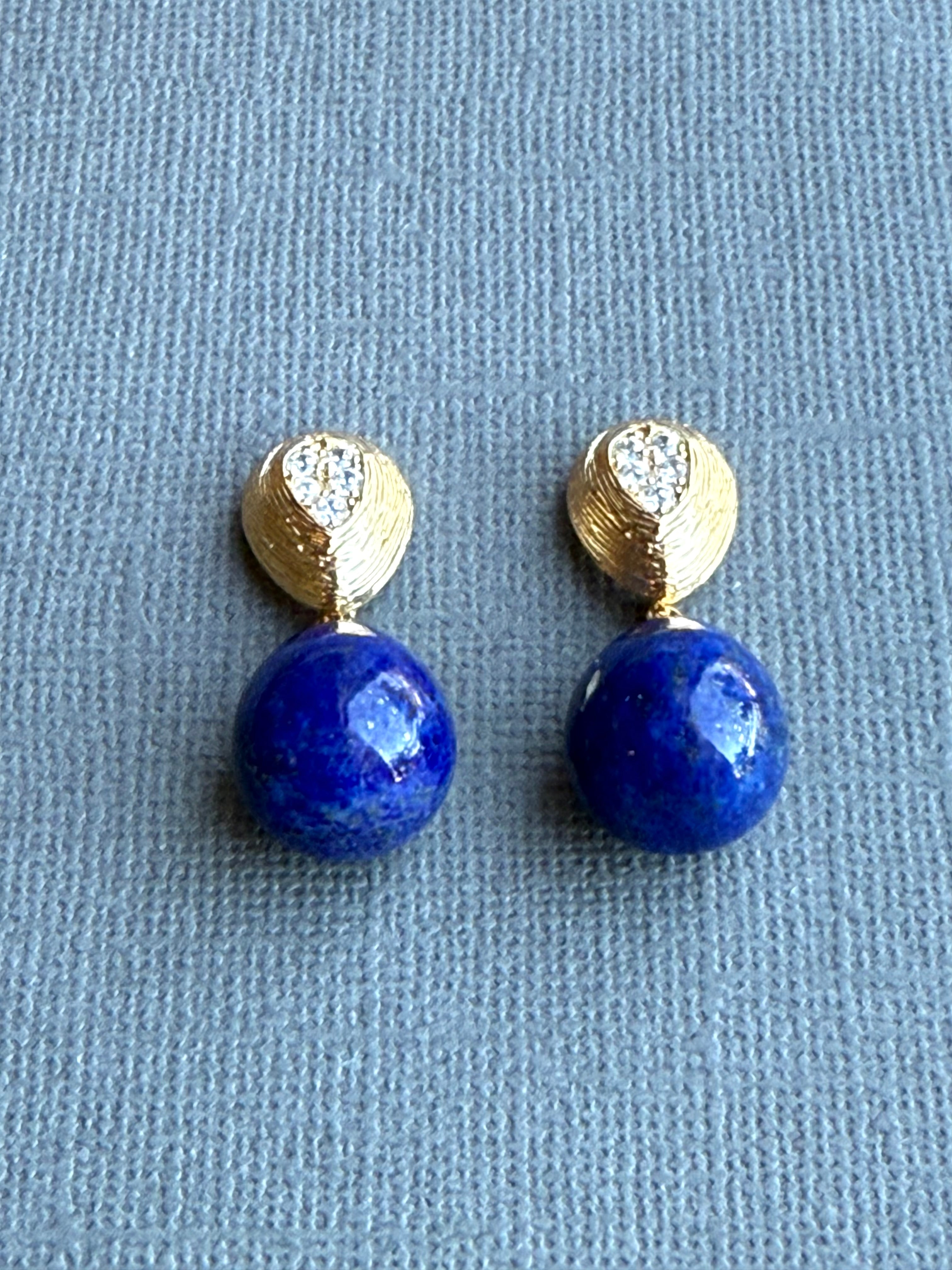Teardrop Lapis Lazuli Earrings