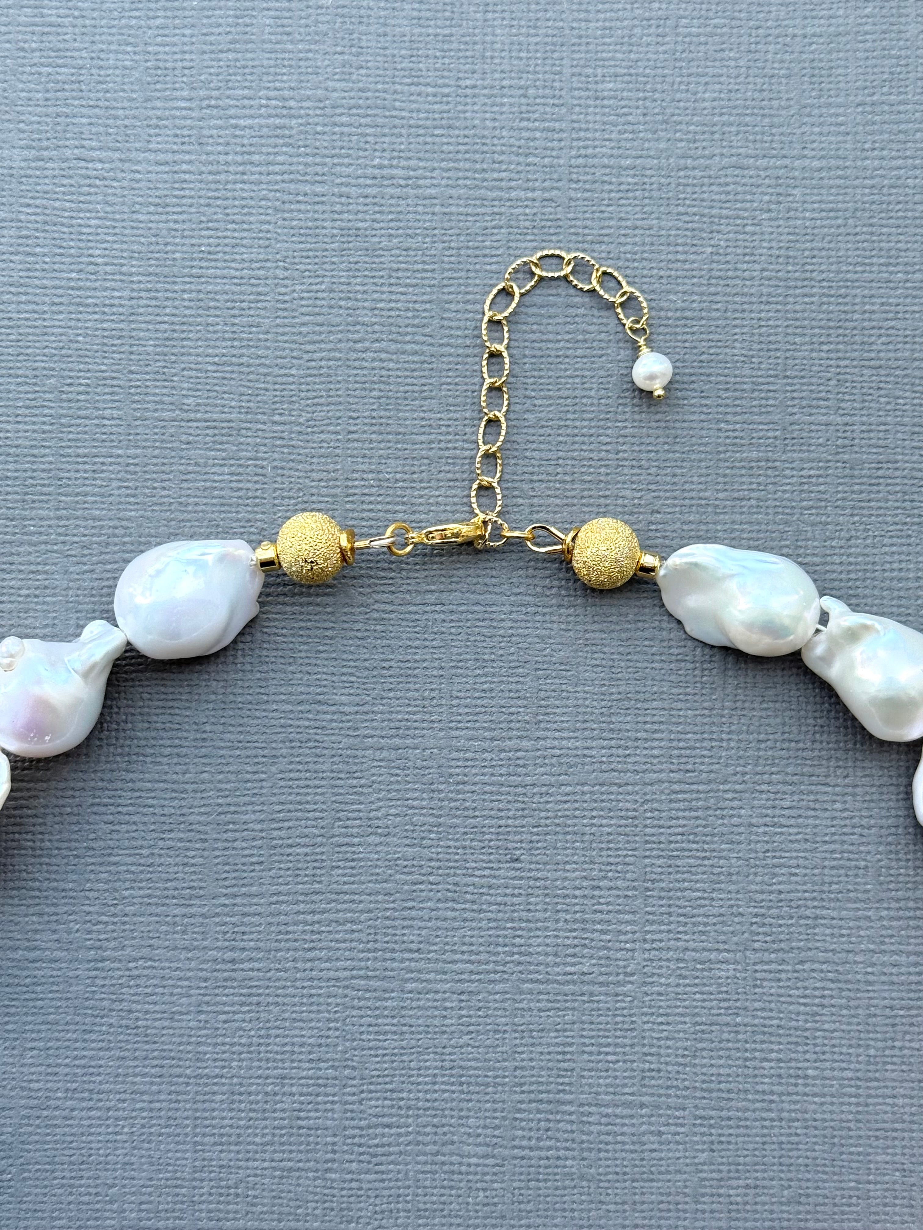 Baroque Pearl and Gold-Filled Beads Necklace