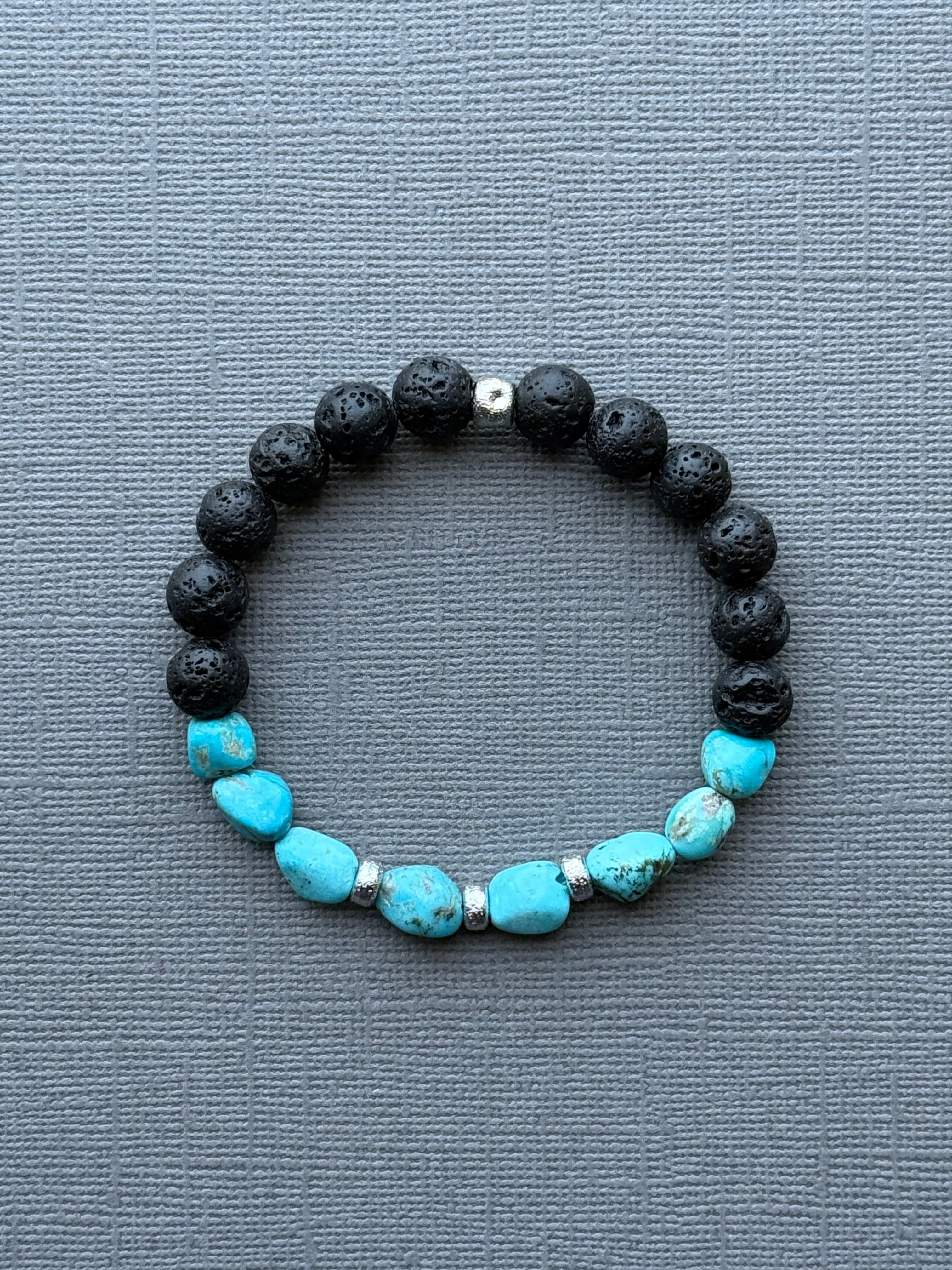 Men's Turquoise and Lava Bracelate