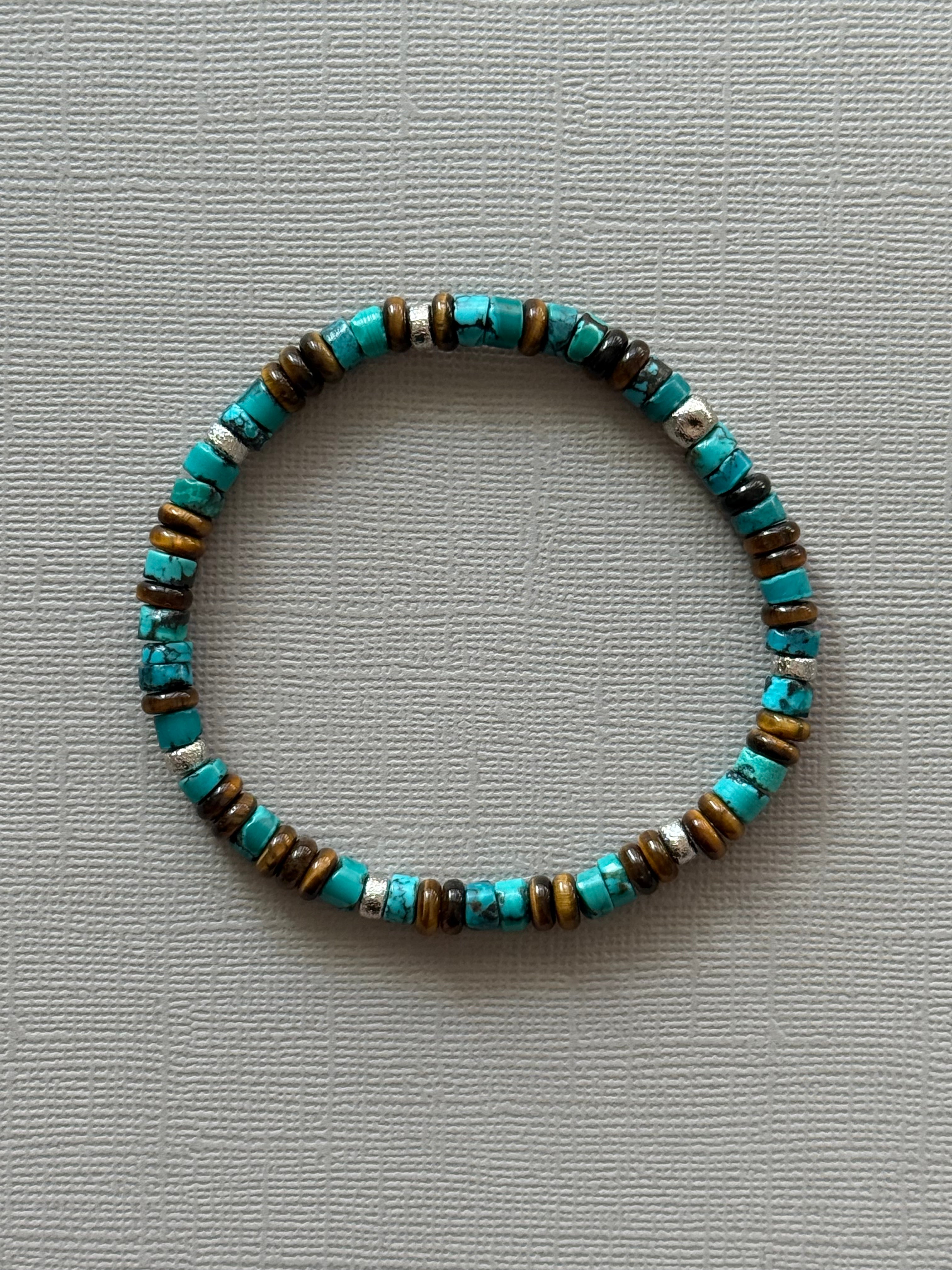 Turquoise and Tiger Eye Bracelet