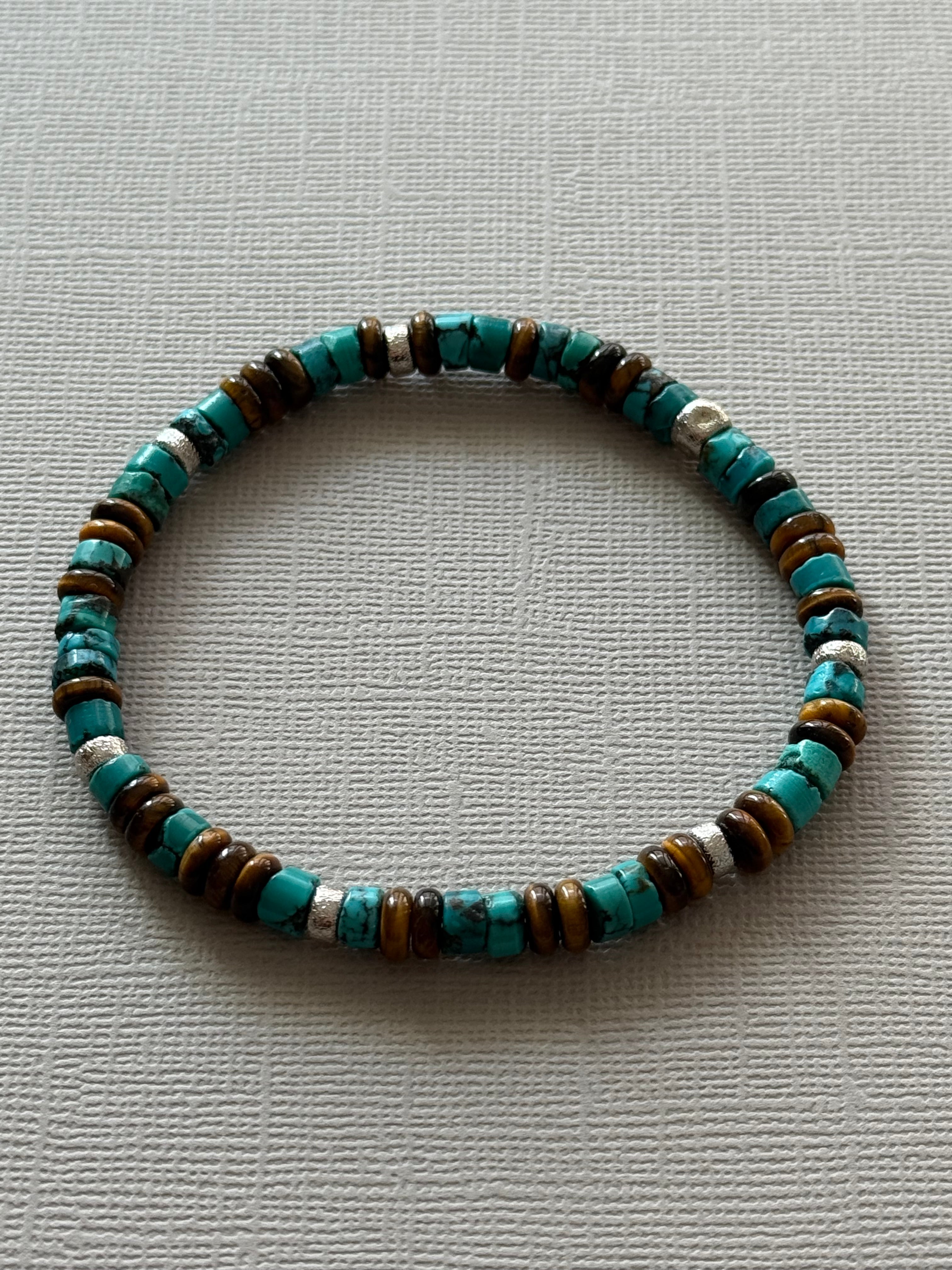 Turquoise and Tiger Eye Bracelet